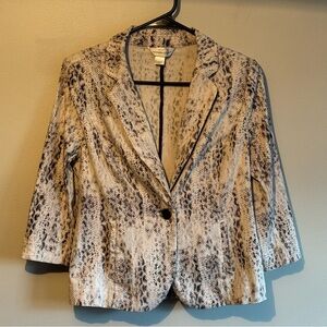 Christopher & Banks Women's Snake Print Blazer Size Small